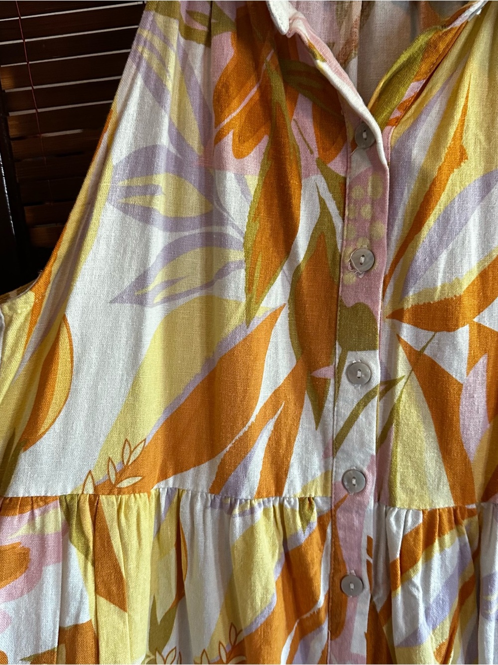 Nicole Miller Viscose Linen Button Dress - Picture 3 of 6